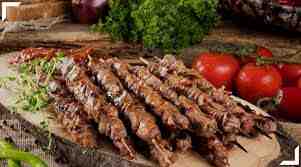 Lamp shis,&nbsp; potato fries, rice pilaf<br>