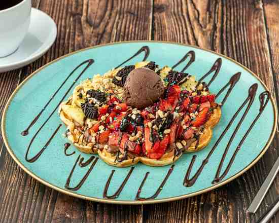 Beyaz Çikolatalı Waffle