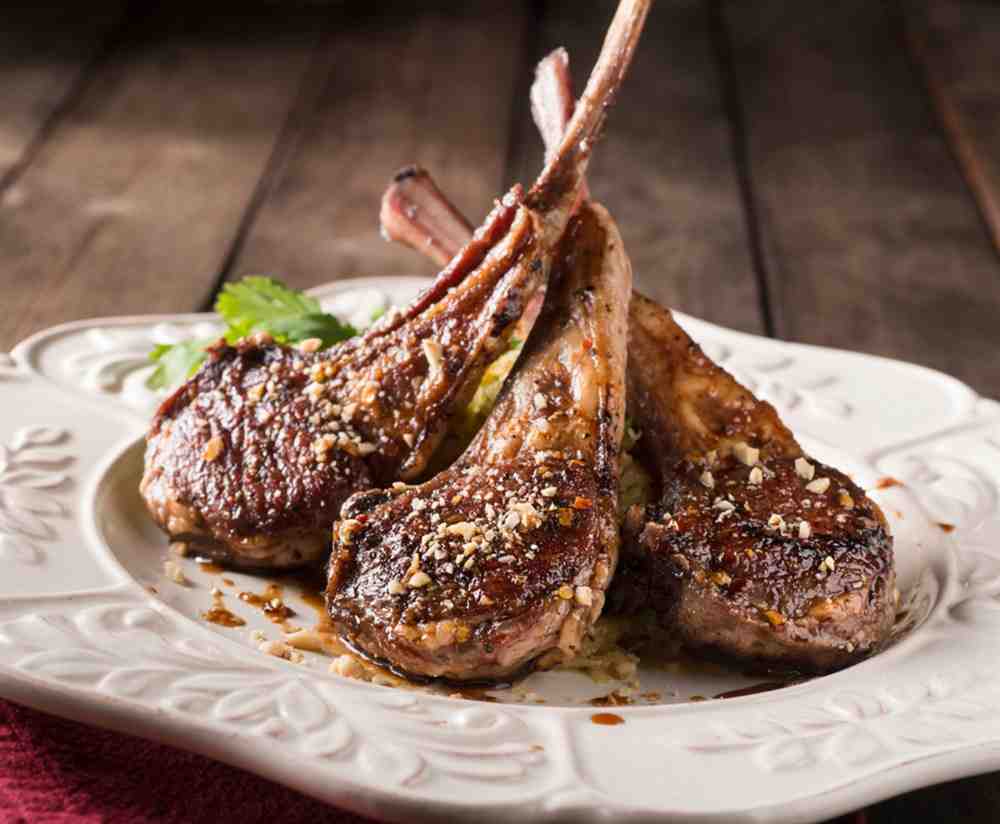 Lamb chop,&nbsp; potato fries, rice pilaf<br>