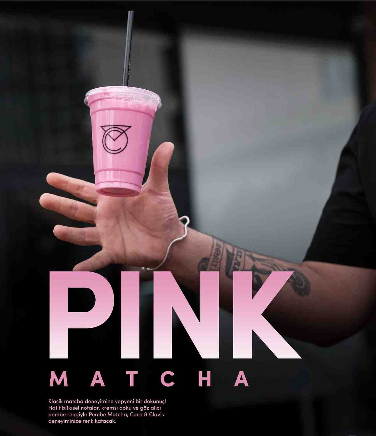 Ice Pink Matcha Latte